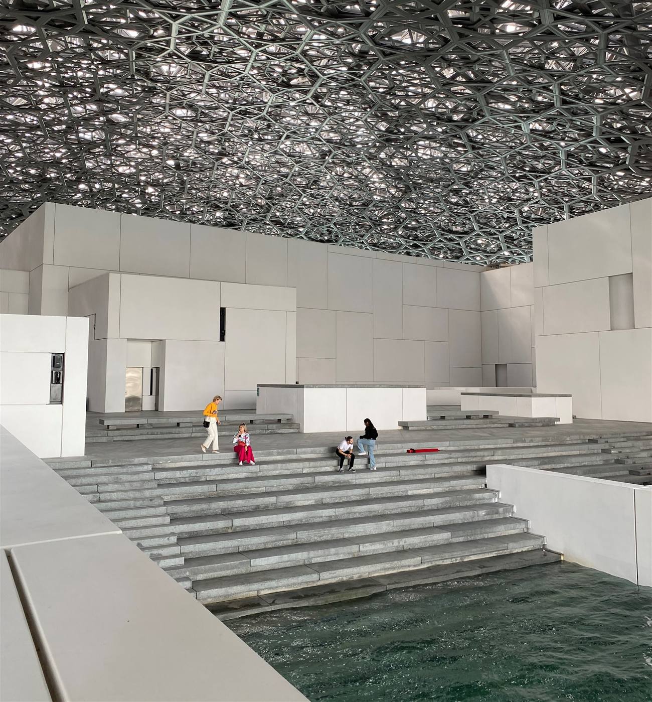 Sunlit contemporary architecture in Abu Dhabi